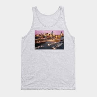 Melbourne city and Docklands at sunset Tank Top